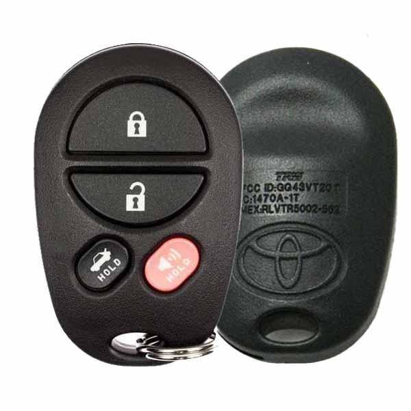 2004-2008 Toyota Avalon / Solara / 4-Button Keyless Entry Remote / PN: 89742-07020 / GQ43VT20T / OEM REFURB 2004-2008 Toyota Avalon / Solara / 4-Button Keyless Entry Remote / PN: 89742-07020 / GQ43VT20T / OEM REFURB